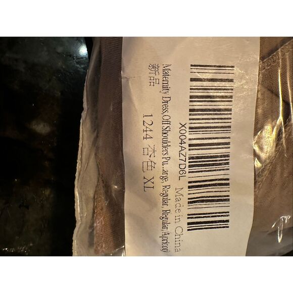 Maternity Dress Photo Props Vintage brown XL Maxi Gown BNWT - Picture 7 of 8